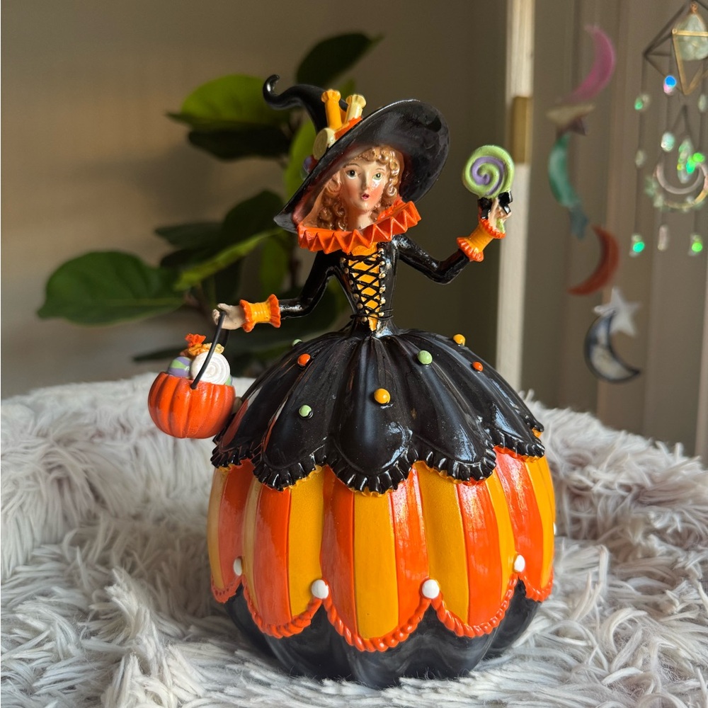 ❤️SOLD❤️ Beautiful Ghoulish Candy Corn Magical Fairy Witch